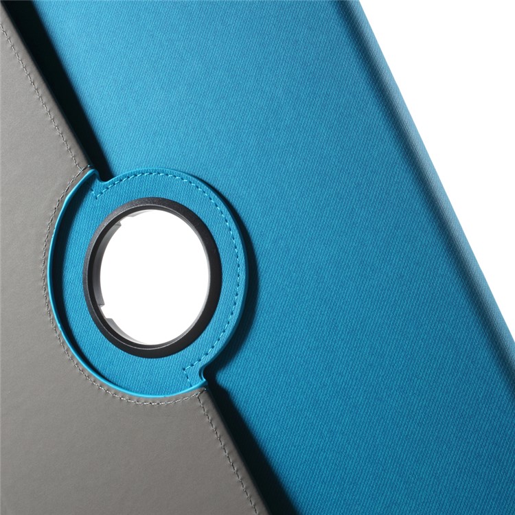 Cloth Skin Smart Leather Protective Case for iPad Pro 12.9 inch with Swivel Stand - Baby Blue-11