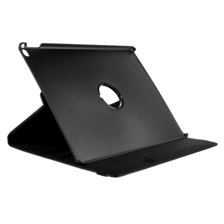 Full Rotary Stand Lychee Smart Leather Tablet Case for iPad Pro 12.9 inch - Black-4
