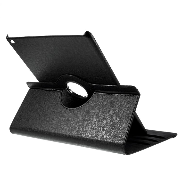 Full Rotary Stand Lychee Smart Leather Tablet Case for iPad Pro 12.9 inch - Black-7