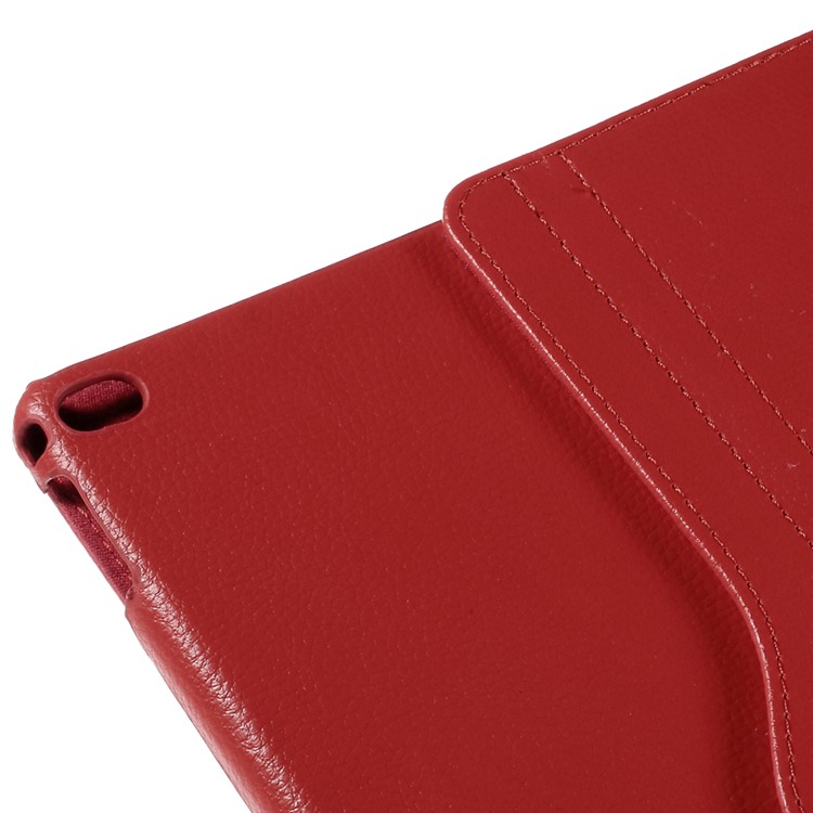 For iPad Pro 12.9 inch Full Rotary Stand Lychee Leather Smart Case - Red-10