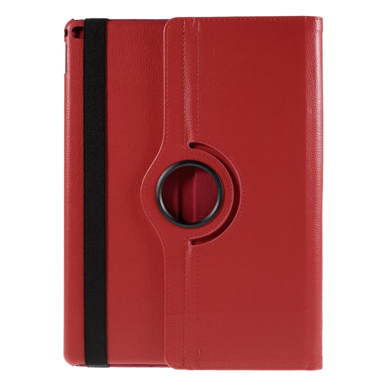 For iPad Pro 12.9 inch Full Rotary Stand Lychee Leather Smart Case - Red-3