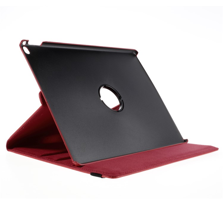 For iPad Pro 12.9 inch Full Rotary Stand Lychee Leather Smart Case - Red-4