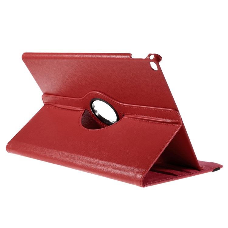 For iPad Pro 12.9 inch Full Rotary Stand Lychee Leather Smart Case - Red-5