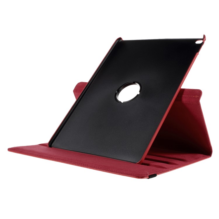 For iPad Pro 12.9 inch Full Rotary Stand Lychee Leather Smart Case - Red-6