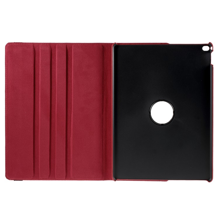 For iPad Pro 12.9 inch Full Rotary Stand Lychee Leather Smart Case - Red-8