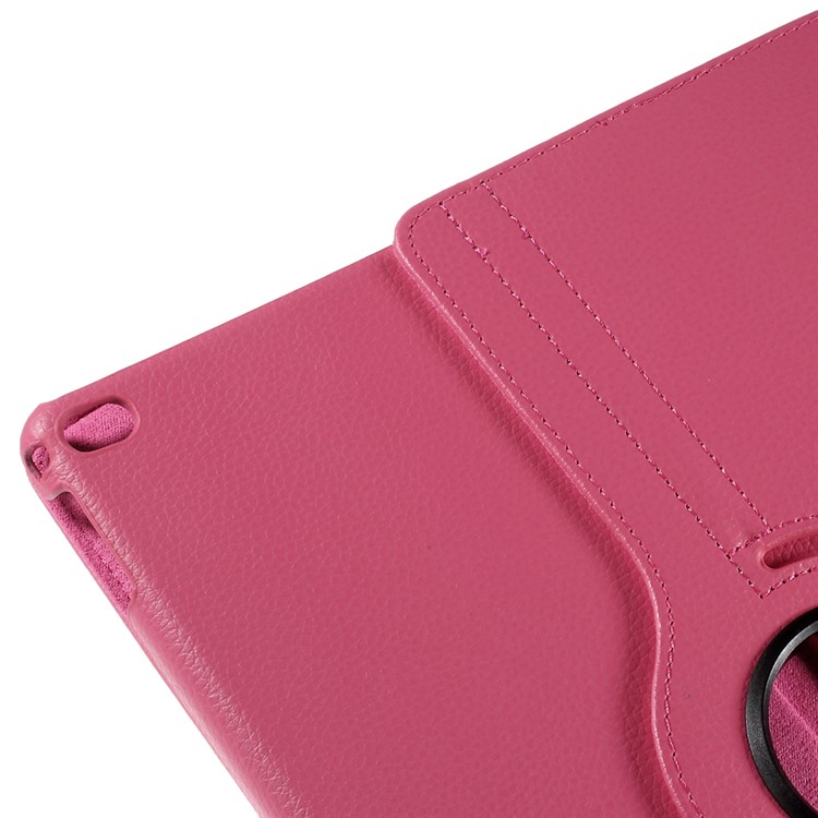 For iPad Pro 12.9 inch 360 Rotating Stand Lychee Leather Smart Cover - Rose-10