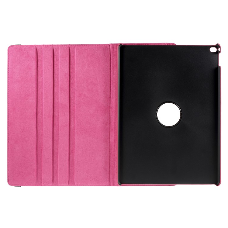 For iPad Pro 12.9 inch 360 Rotating Stand Lychee Leather Smart Cover - Rose-8
