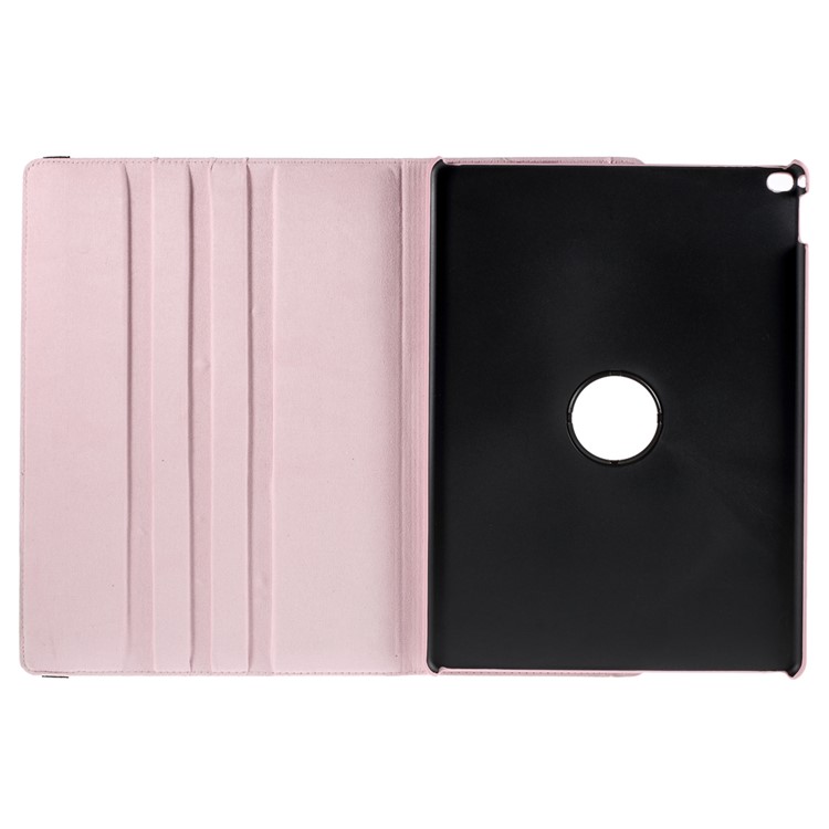 For iPad Pro 12.9 inch 360 Rotating Stand Lychee Smart Leather Case Accessory - Pink-7