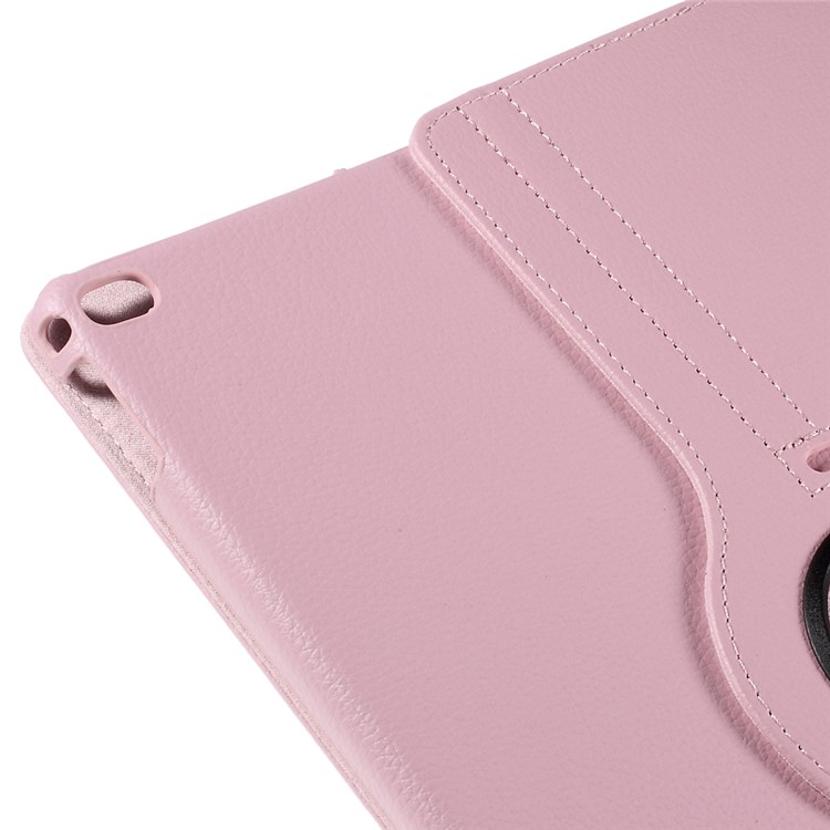 For iPad Pro 12.9 inch 360 Rotating Stand Lychee Smart Leather Case Accessory - Pink-9