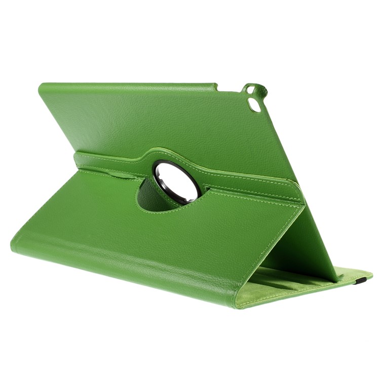 360 Degree Rotating Stand Lychee Leather Smart Case for iPad Pro 12.9 inch - Green-5