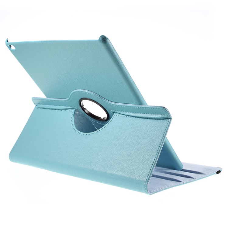 For iPad Pro 12.9 inch Full Rotary Multi-Angle Stand Lychee Smart Leather Shell - Baby Blue-7