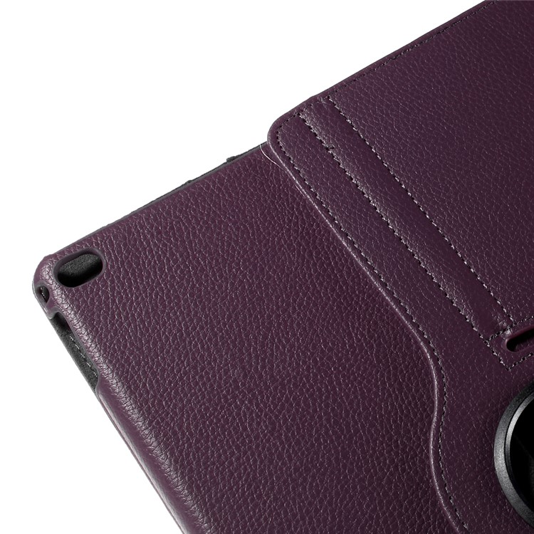 360-Rotation Stand Lychee Smart Leather Tablet Cover for iPad Pro 12.9 inch - Purple-10