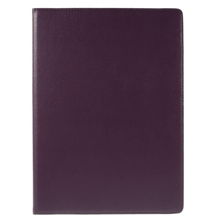 360-Rotation Stand Lychee Smart Leather Tablet Cover for iPad Pro 12.9 inch - Purple-2