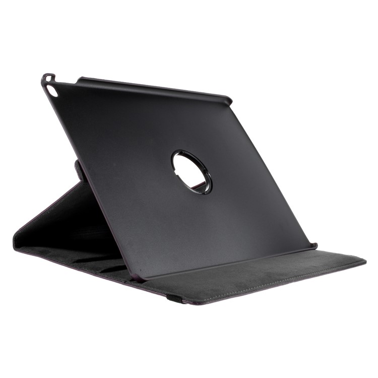 360-Rotation Stand Lychee Smart Leather Tablet Cover for iPad Pro 12.9 inch - Purple-4
