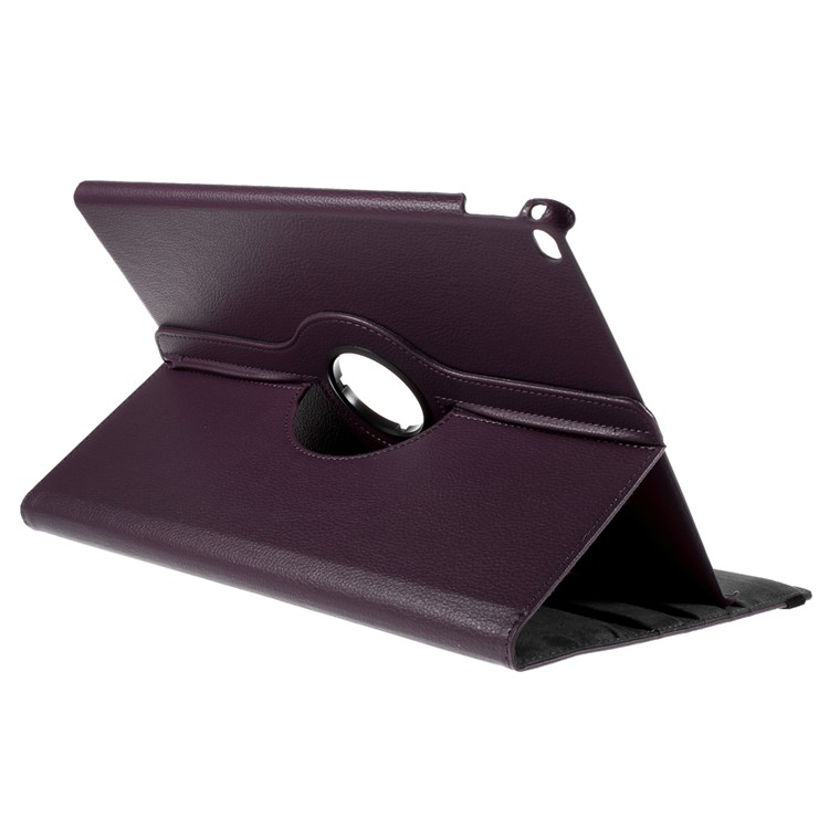 360-Rotation Stand Lychee Smart Leather Tablet Cover for iPad Pro 12.9 inch - Purple-5