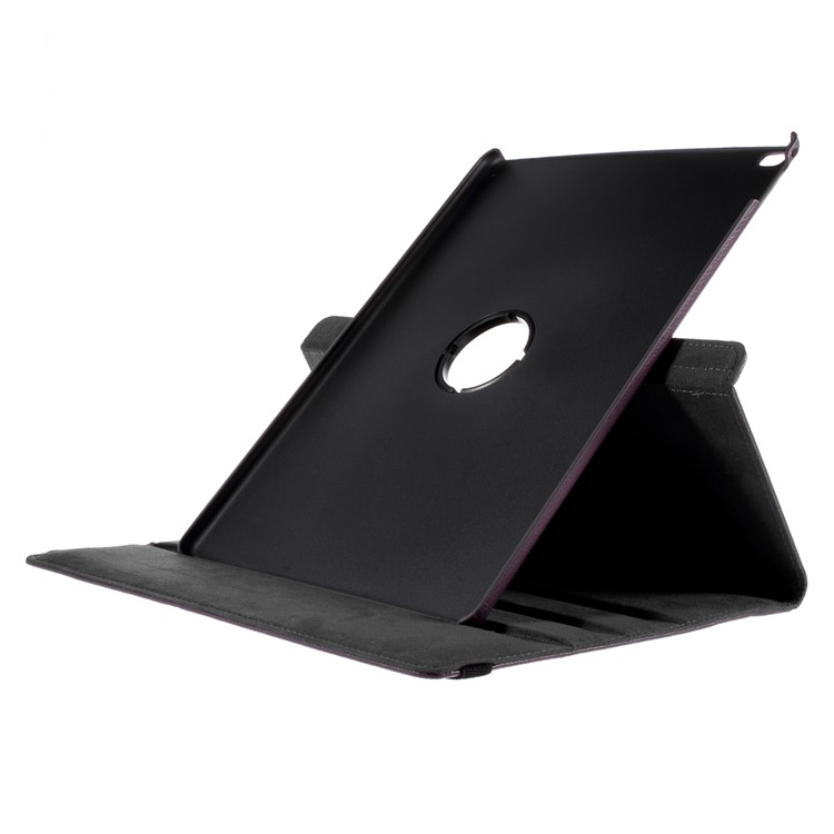 360-Rotation Stand Lychee Smart Leather Tablet Cover for iPad Pro 12.9 inch - Purple-6
