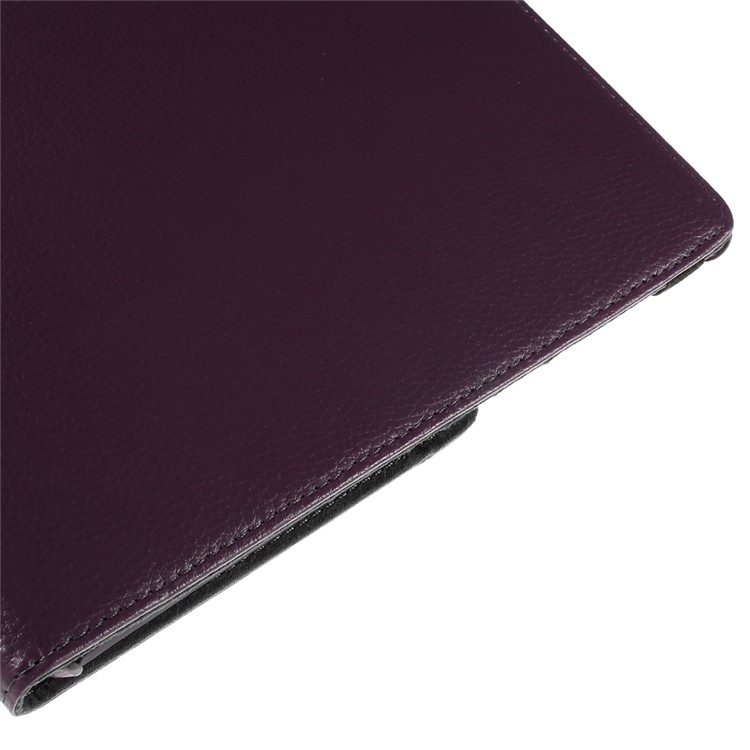 360-Rotation Stand Lychee Smart Leather Tablet Cover for iPad Pro 12.9 inch - Purple-9