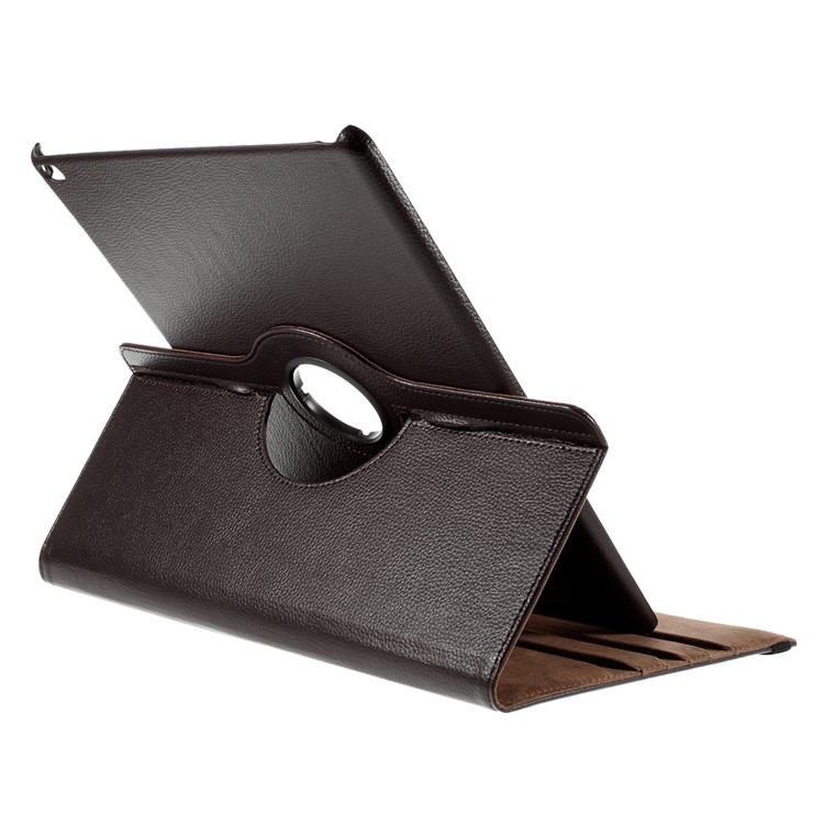 360-Rotation Stand Lychee Smart Leather Cover Case for iPad Pro 12.9 inch - Coffee-7