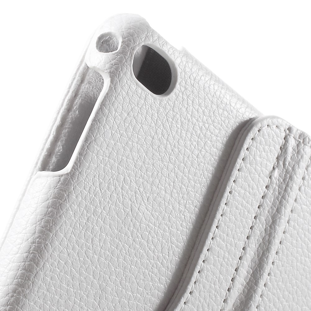 For iPad mini 4 Lychee 360-Rotation Stand Leather Tablet Case - White-10