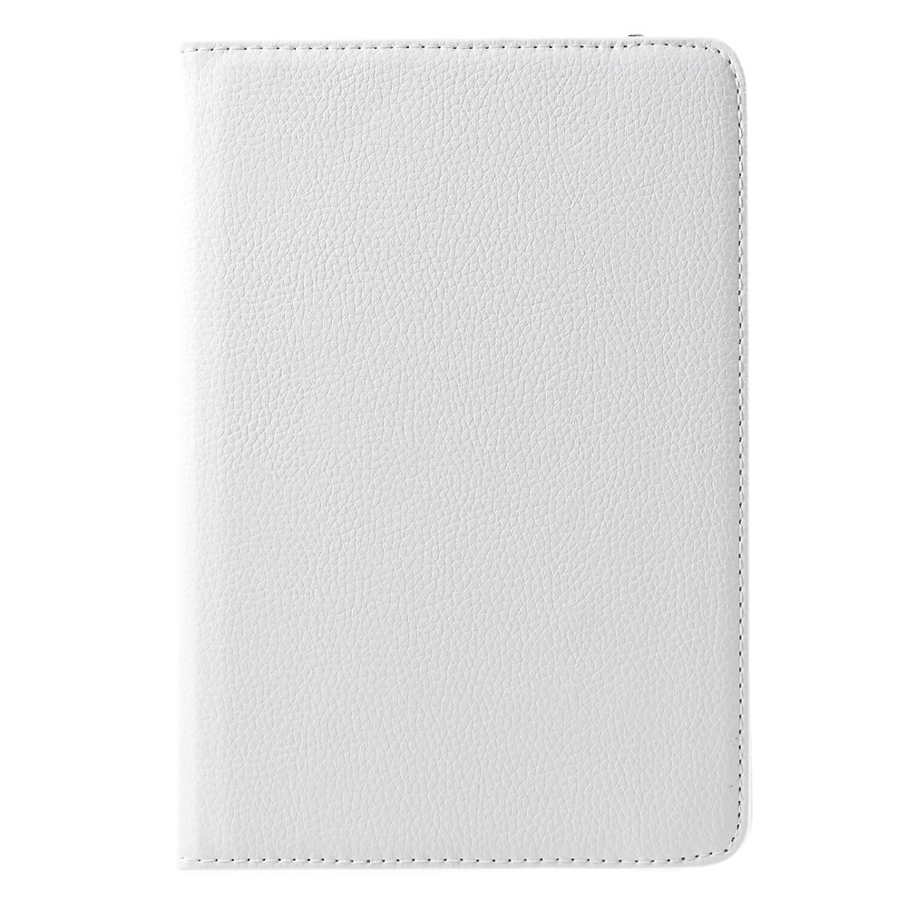 For iPad mini 4 Lychee 360-Rotation Stand Leather Tablet Case - White-2