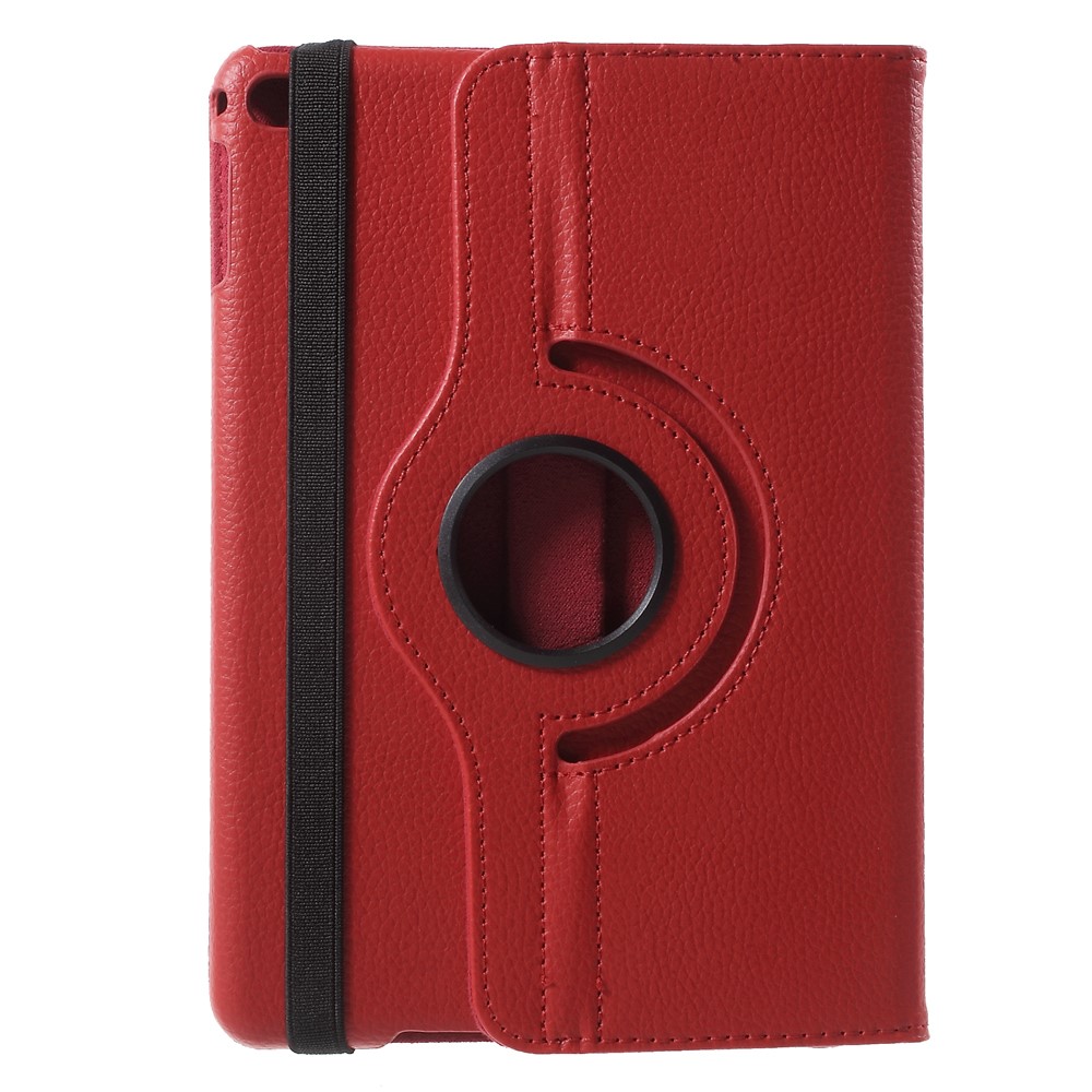 360-degree Rotating Lychee Stand Leather Cover for iPad mini 4 - Red-3
