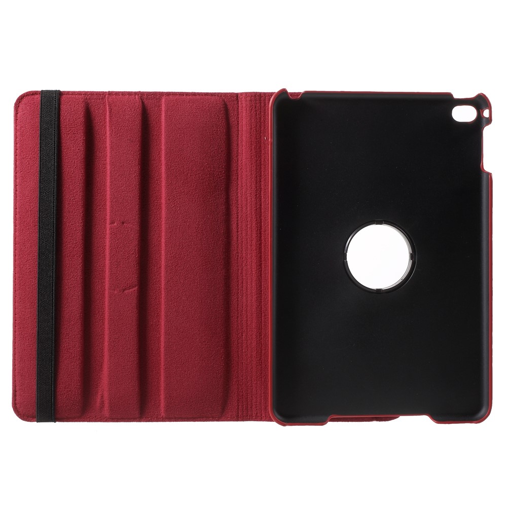 360-degree Rotating Lychee Stand Leather Cover for iPad mini 4 - Red-6
