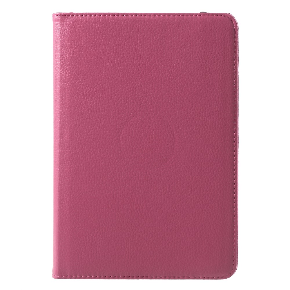 Para IPad Mini 4 Lychee 360-Rotation Stand Couro Tablet Capa - Rosa-2