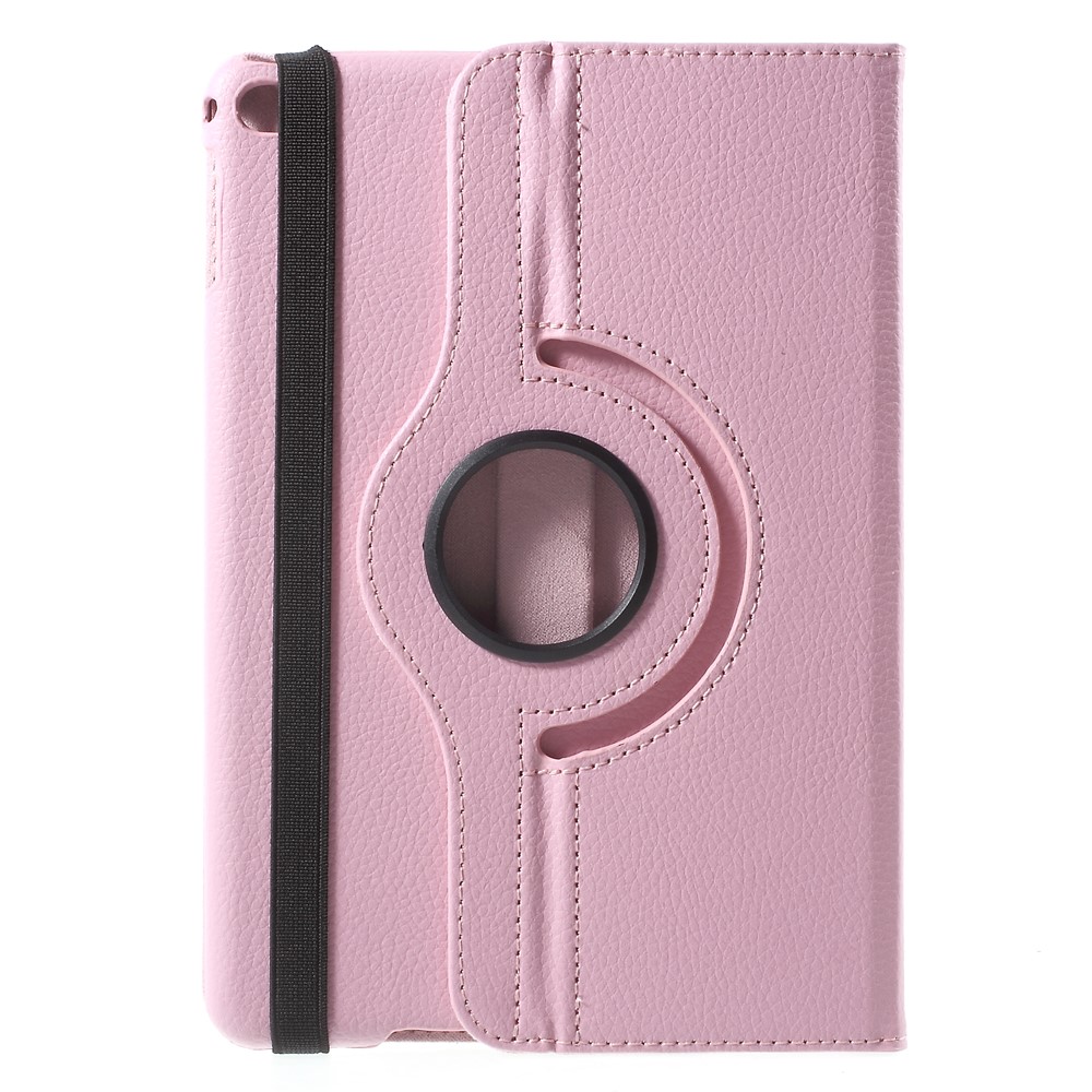 360-degree Rotating Stand Lychee Leather Case for iPad mini 4 - Pink-3
