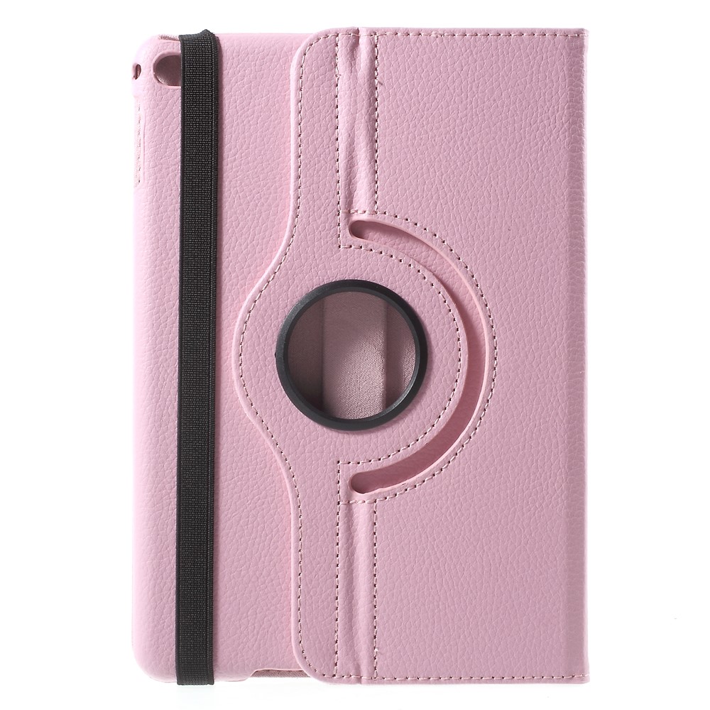 360-degree Rotating Stand Lychee Leather Case for iPad mini 4 - Pink-3