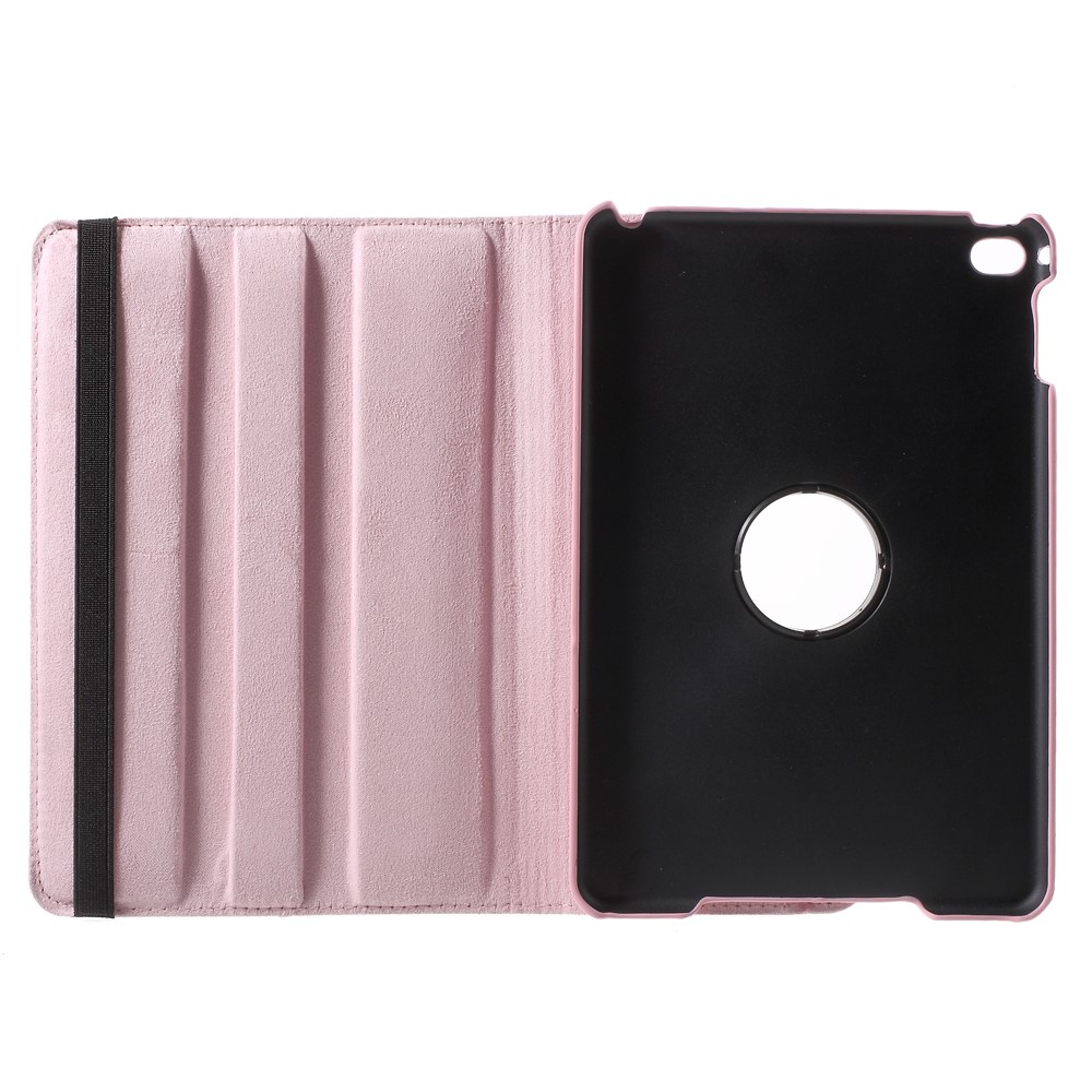 360-degree Rotating Stand Lychee Leather Case for iPad mini 4 - Pink-6