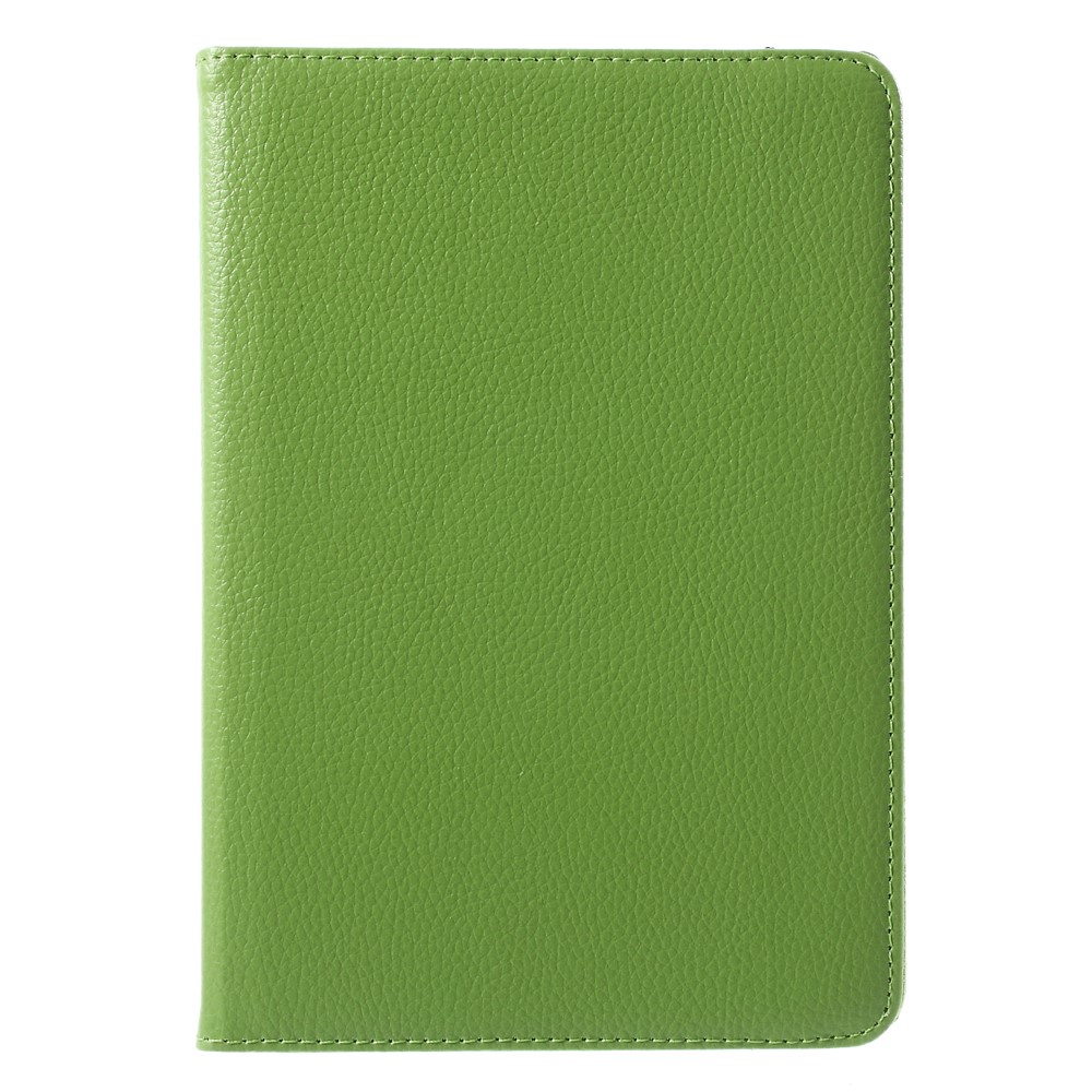 For iPad mini 4 Lychee 360-Rotation Stand Leather Case Accessory - Green-2