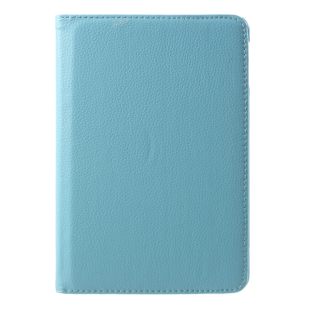 For iPad mini 4 Lychee 360-Rotation Stand Leather Shell Case - Baby Blue-2