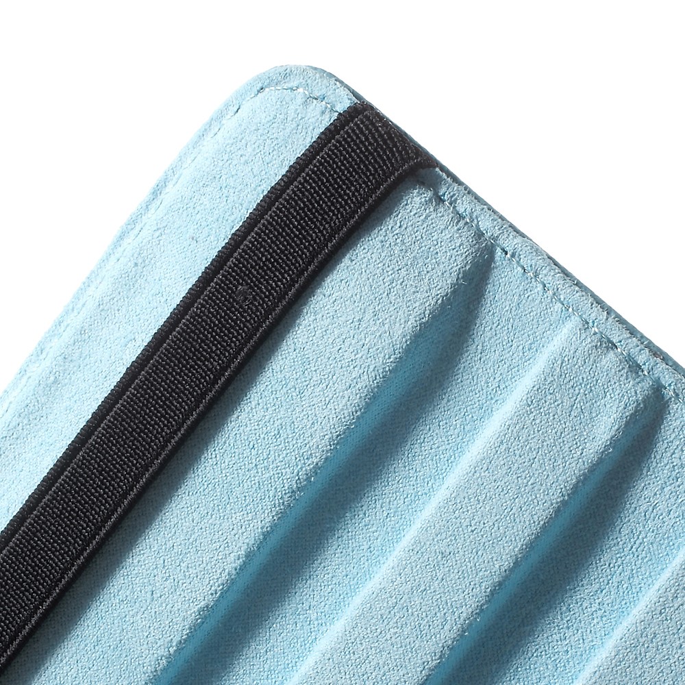 For iPad mini 4 Lychee 360-Rotation Stand Leather Shell Case - Baby Blue-8