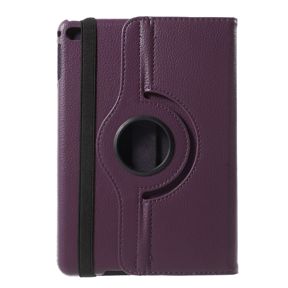 360-degree Rotating Stand Lychee Leather Cover for iPad mini 4 - Purple-3