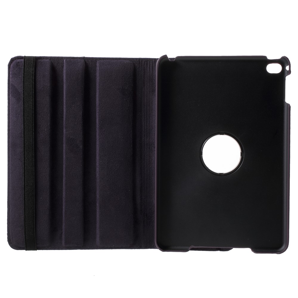 360-degree Rotating Stand Lychee Leather Cover for iPad mini 4 - Purple-6