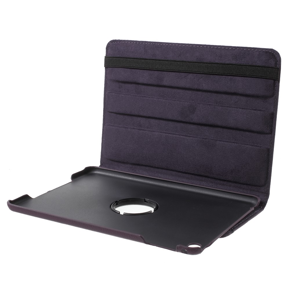 360-degree Rotating Stand Lychee Leather Cover for iPad mini 4 - Purple-7