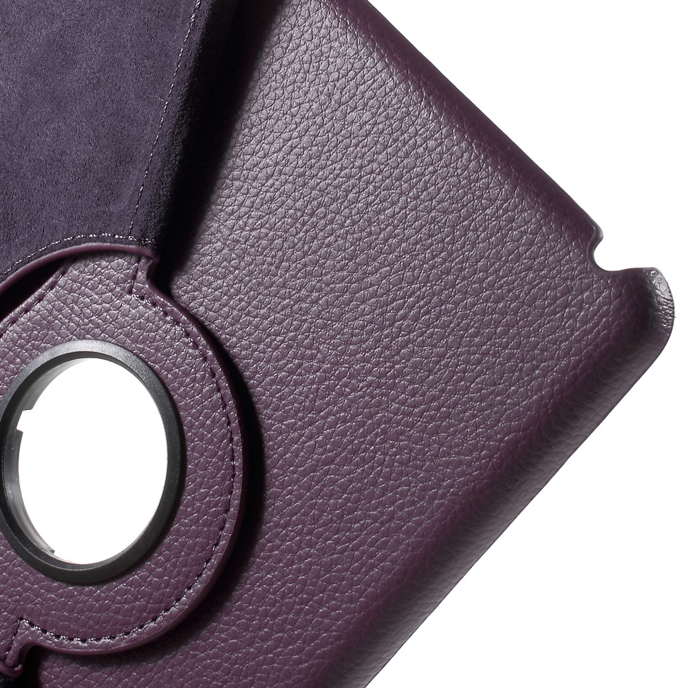 360-degree Rotating Stand Lychee Leather Cover for iPad mini 4 - Purple-8