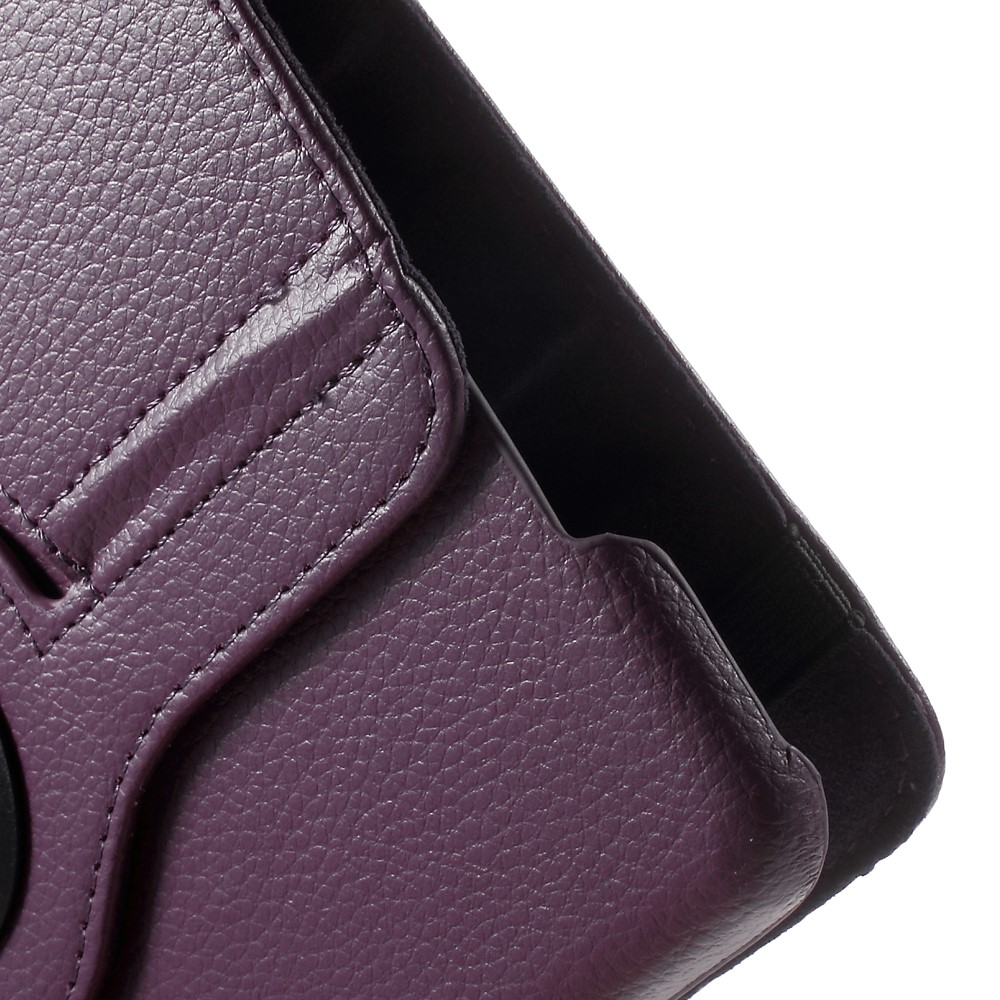 360-degree Rotating Stand Lychee Leather Cover for iPad mini 4 - Purple-9