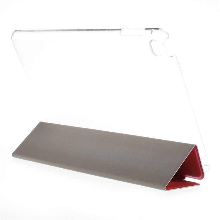 Silk Texture Tri-Fold Smart Leather Cover for iPad mini 4 with Stand - Red-4
