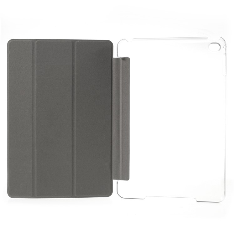 Silk Texture Tri-Fold Smart Leather Cover for iPad mini 4 with Stand - Red-6