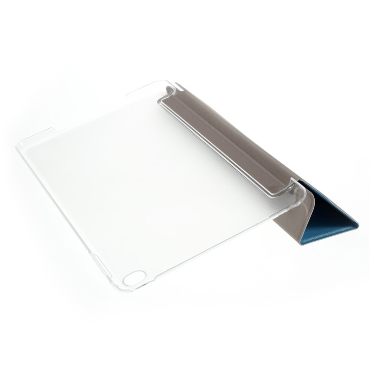 Silk Texture Tri-Fold Smart Leather Shell for iPad mini 4 with Stand - Blue-5