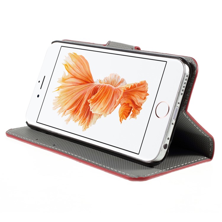 PU Leather Wallet Case for iPhone 6s - Retro American Flag-4