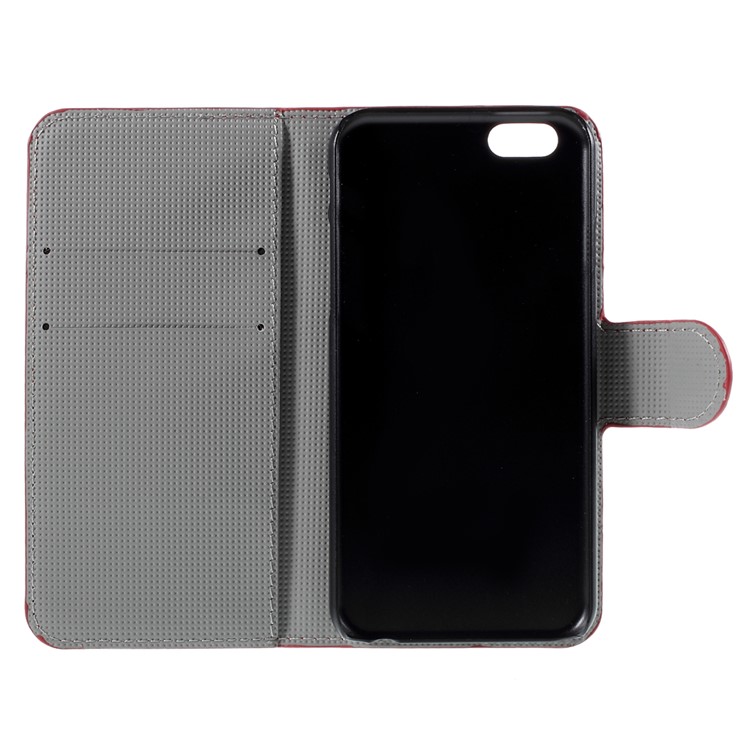 PU Leather Wallet Case for iPhone 6s - Retro American Flag-7
