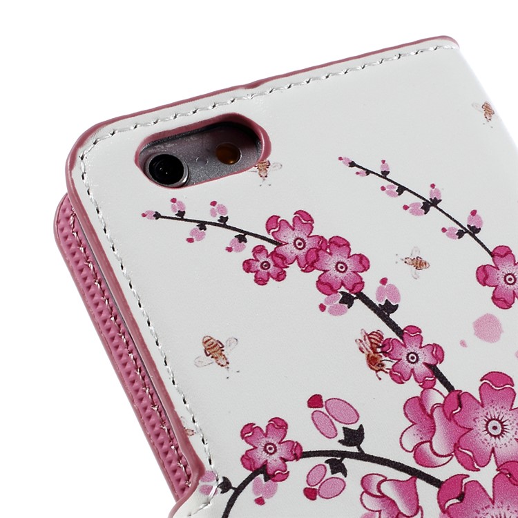 Tampa de capa de couro PU para iPhone 6s-ameixa abrir-10
