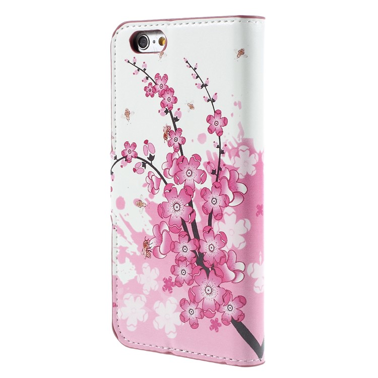 Tampa de capa de couro PU para iPhone 6s-ameixa abrir-2