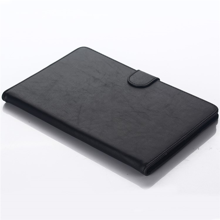 Crazy Horse Retro Smart Leather Wallet Case for iPad mini 4 - Black-5