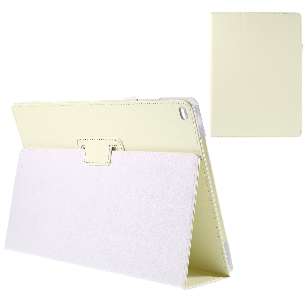 Litchi Texture Smart Leather Stand Cover for iPad Pro 12.9 inch - White