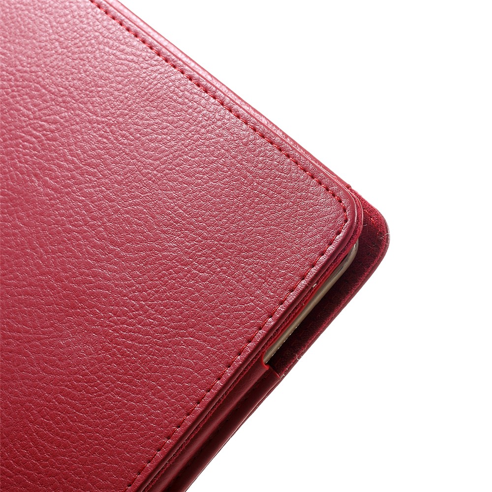 Litchi Texture Smart Leather Stand Shell Para Ipad Pro de 12.9 Pulgadas - Rojo-5