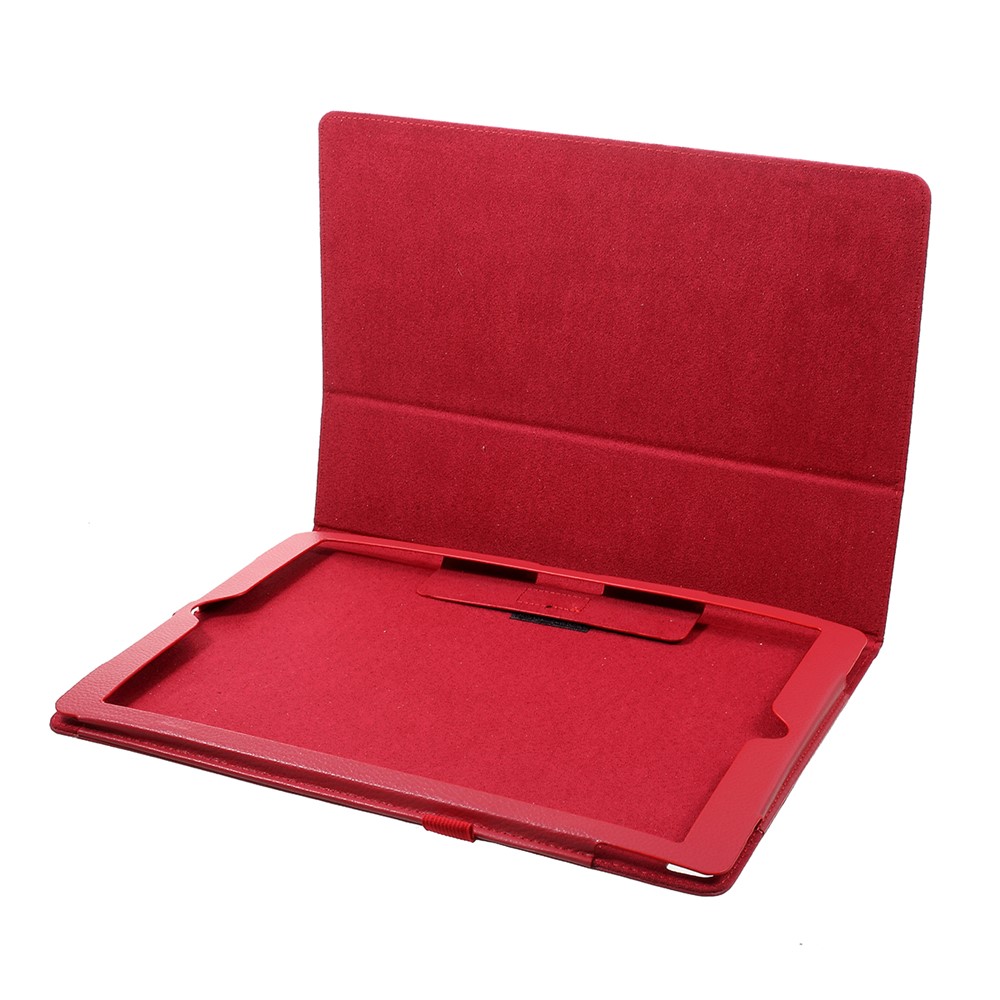 Litchi Texture Smart Leather Stand Shell for iPad Pro 12.9 inch - Red-6