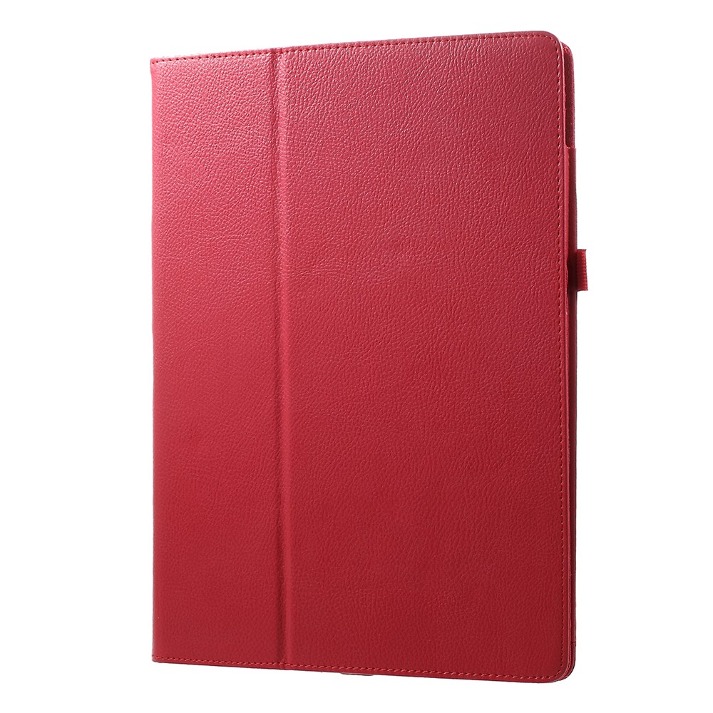 Litchi Texture Smart Leather Stand Shell for iPad Pro 12.9 inch - Red-8